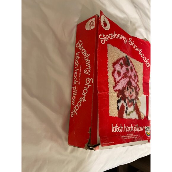 Strawberry Shortcake Latch Hook Pillow Kit 12"x12" Craft Master Vintage - Picture 1 of 7